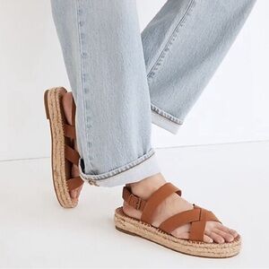 New in box Madewell leather espadrilles 8